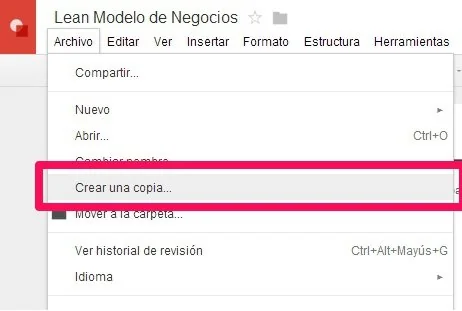 Como crear la copia google-drive